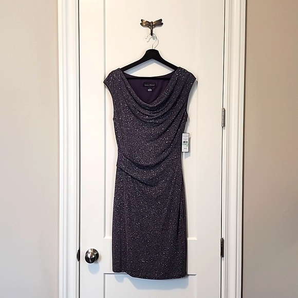 NWT Jessica Howard Gray Sparkle Cocktail Dress Size 8 - Picture 3 of 9